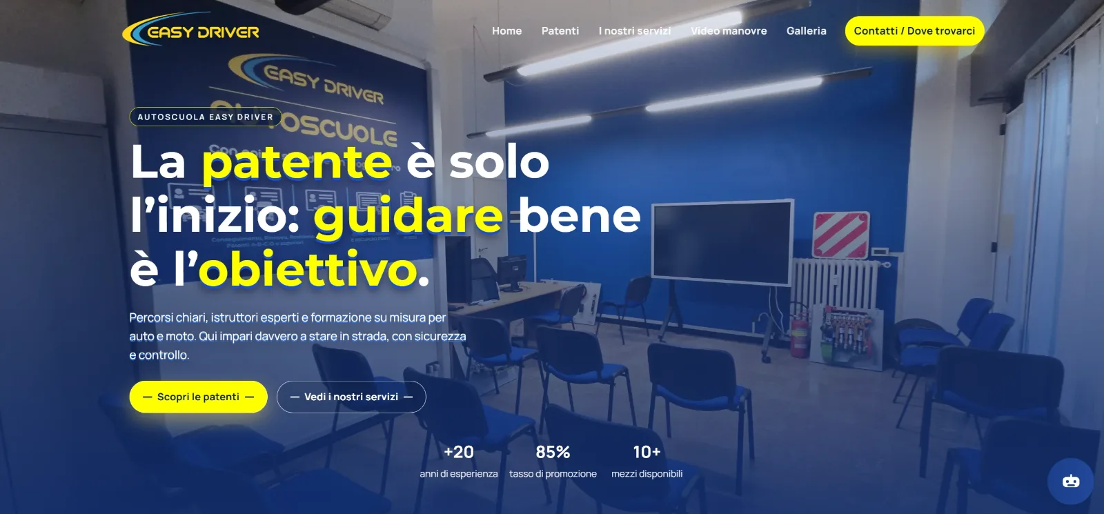 Screenshot sito Autoscuola Easy Driver
