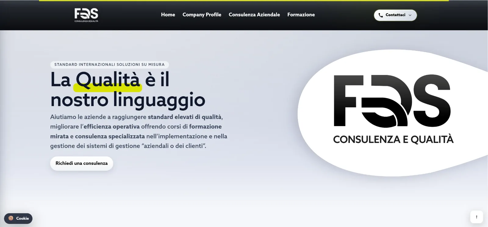Screenshot sito Consulenze FQS