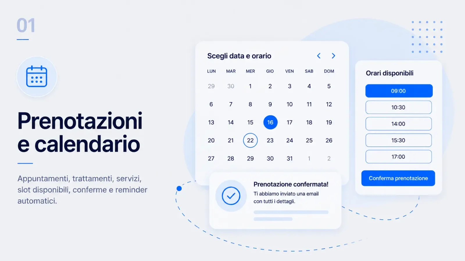 Prenotazioni e calendario