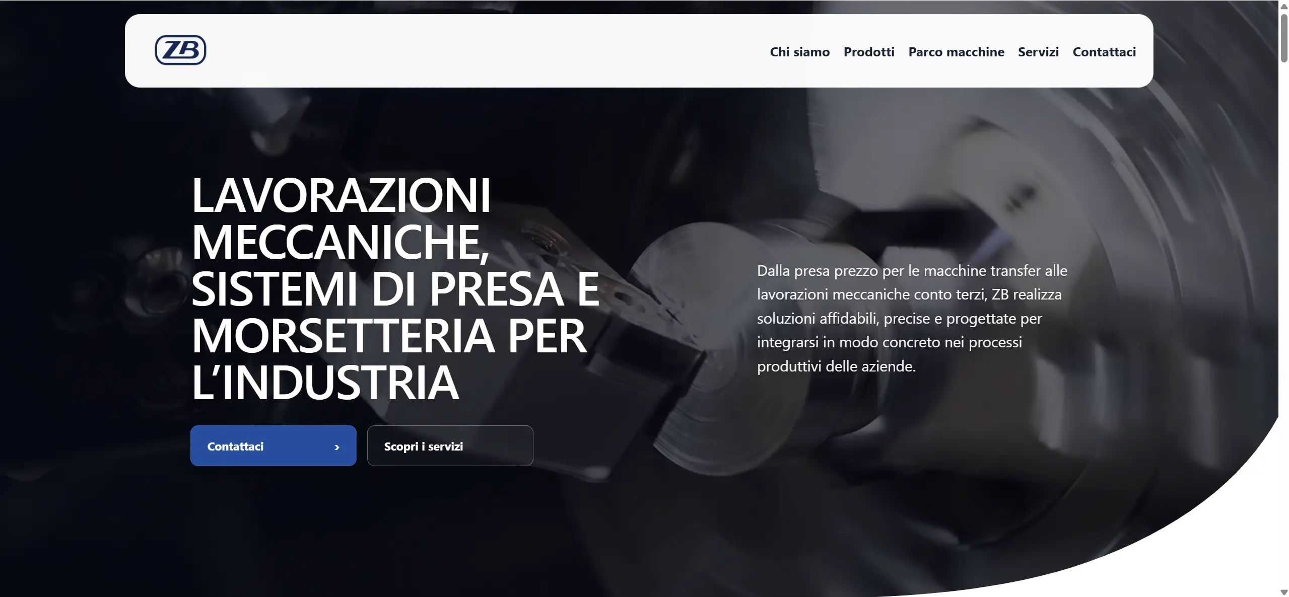Restyling sito web industriale per ZB Utensilerie Meccaniche